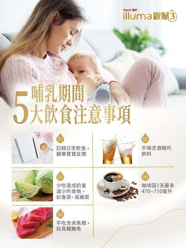 哺乳期間５大飲食注意事項