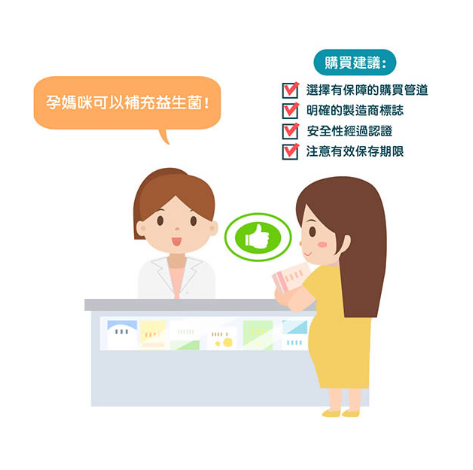 孕媽咪可以適當補充益生菌來調整體質，維護自己與寶貝的身體健康