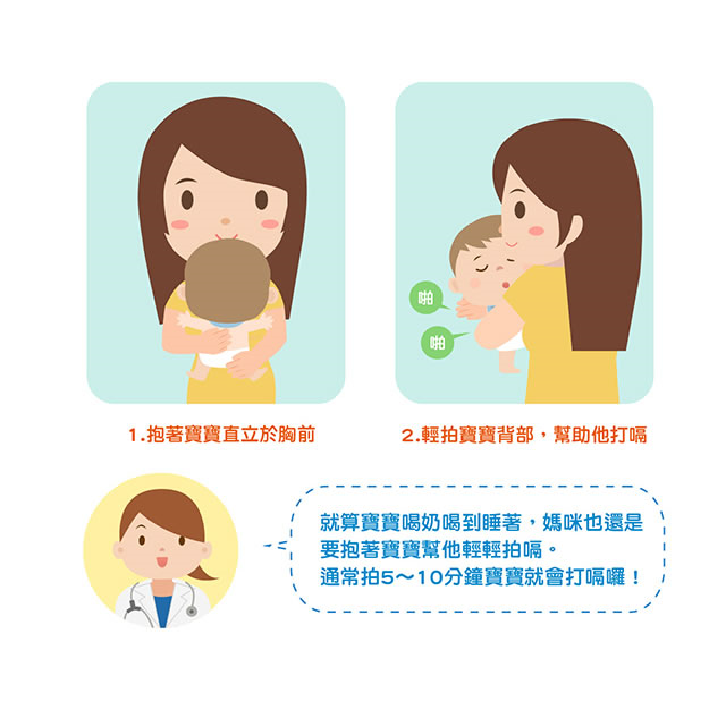 餵奶拍嗝，寶寶喝完奶一定要拍嗝嗎？都不打嗝怎麼辦？